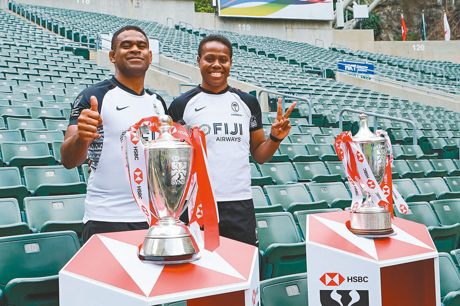 ◆ 斐濟隊隊長Josua Vakurunabili（左）表示，他在大球場有很多美好回憶。