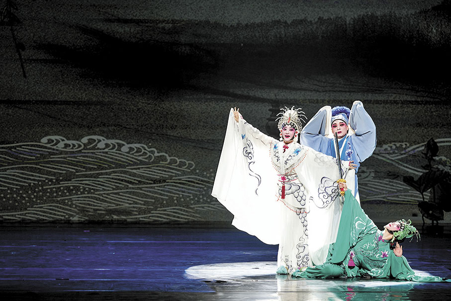 ◆ 浙江婺劇藝術研究院演員帶來《斷橋》。