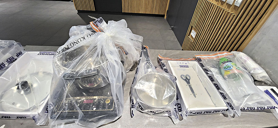 ◆警方檢獲的毒品包裝工具。 香港文匯報記者鄧偉明 攝
