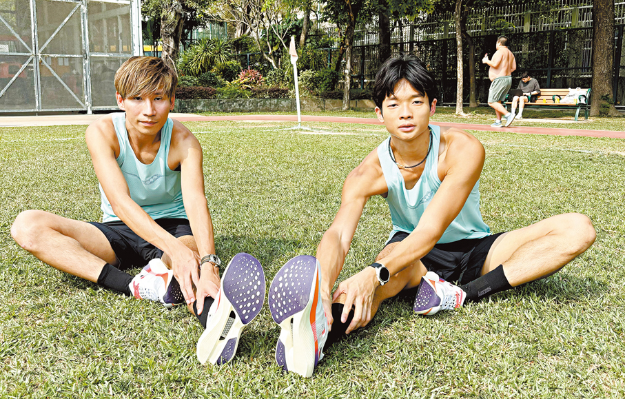 ◆跑步讓黃家豐（左）和羅俊彥找到人生目標。  香港文匯報記者張發兒 攝