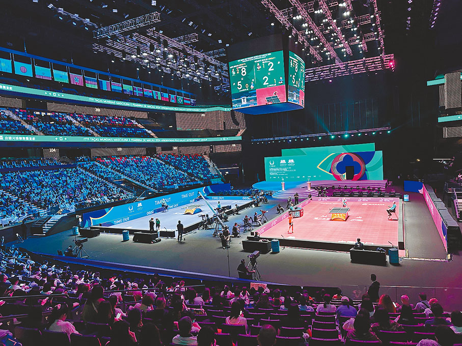 ◆澳門主辦國際乒聯男子及女子世界盃贏盡掌聲。
