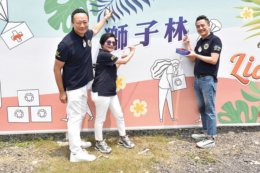 ◆ 獅友進行壁畫繪畫，透過藝術傳遞互助互愛精神！