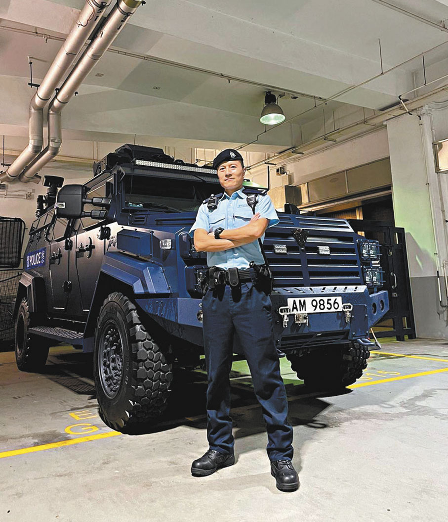◆歐陽盈政經過11年的警員磨煉，成功升呢「圓夢」。 警方圖片
