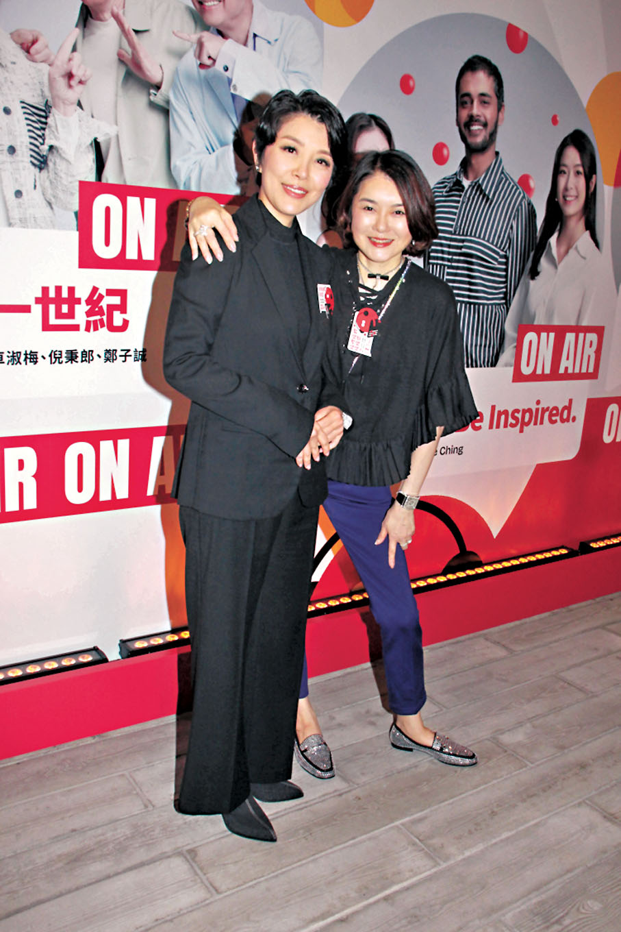 ◆ 陳淽菁（左）與陳淑蘭冰釋前嫌。