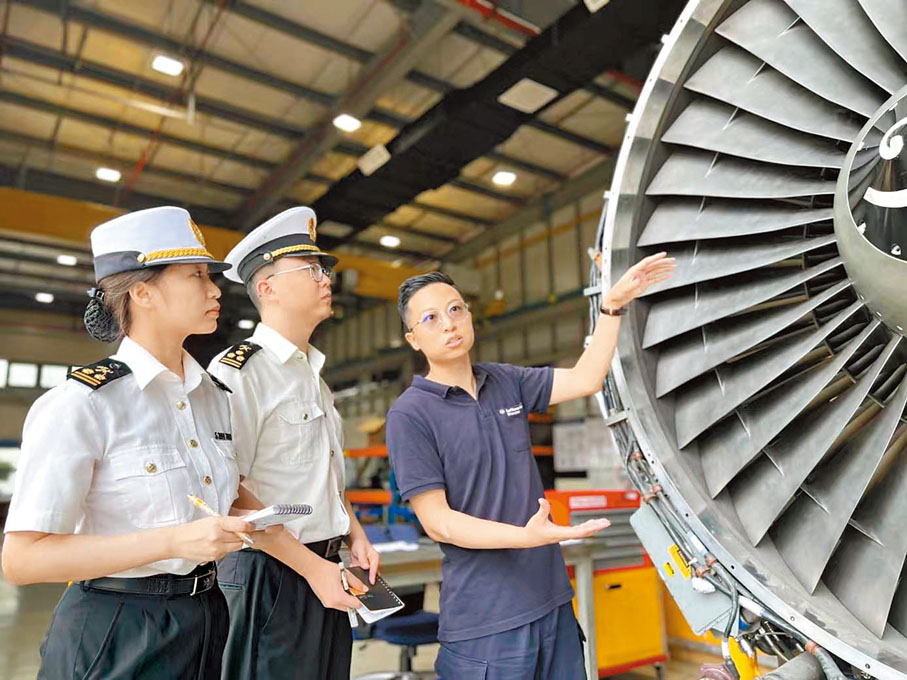 ◆深圳海關所屬福強海關強化減免稅政策指導，助力AEO航材維修企業提質增效。受訪者供圖