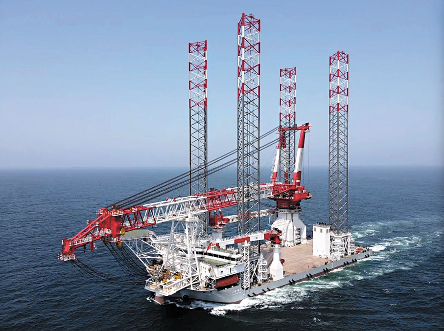 ◆航行中的「大橋海風」號。中鐵大橋局集團供圖