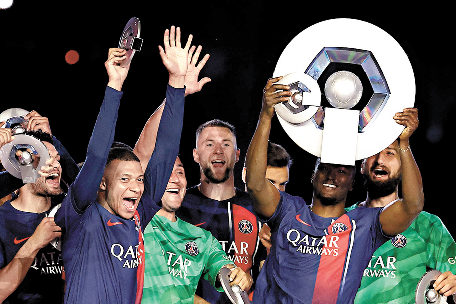 ◆巴黎聖日耳門已贏得冠軍。 法新社