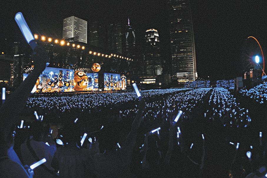 ◆台灣著名樂團五月天本月初在中環海濱開唱。