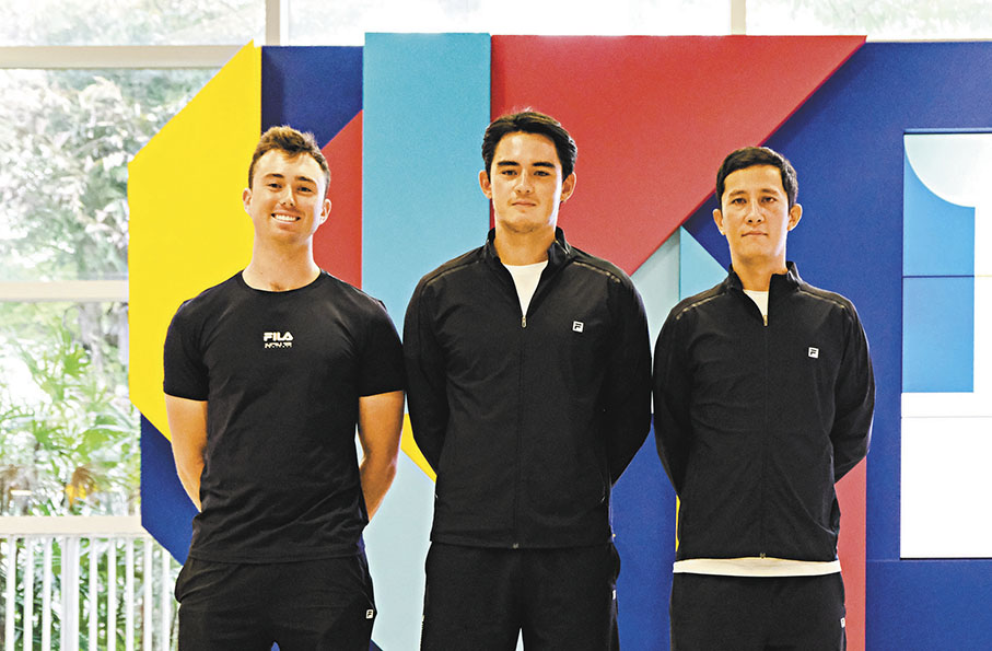 ◆貝俊龍（左起）、祥傑和阿輝異口同聲表示：奧運全力爭佳績。