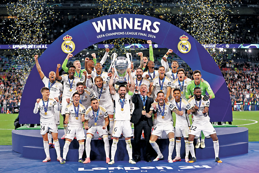 ◆皇家馬德里成為本屆歐洲聯賽冠軍盃最終霸主。  路透社