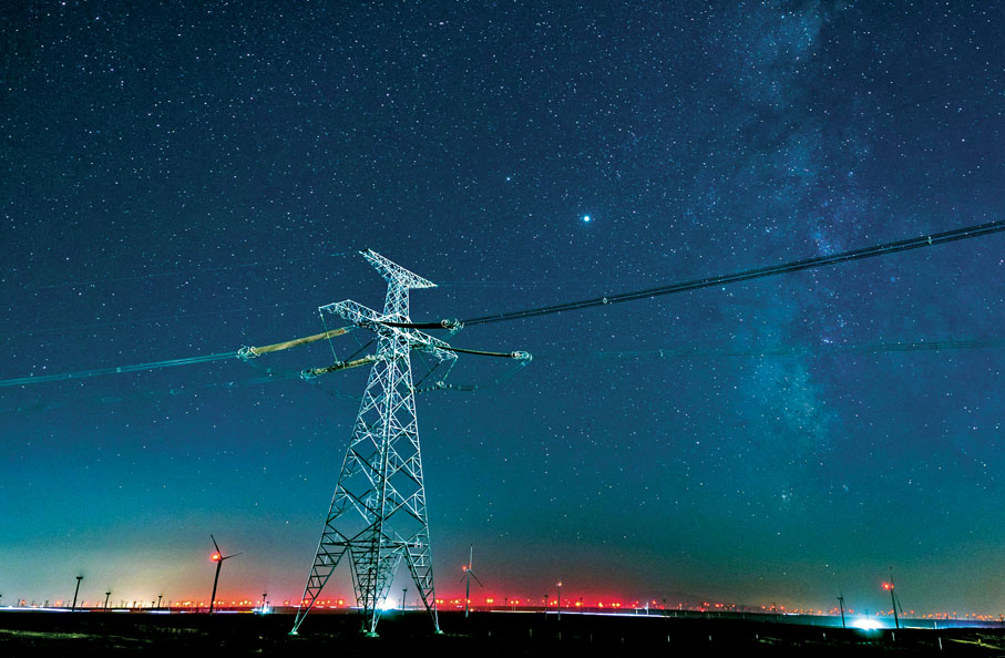 ◆ 夏至日，寧夏的星空夜景。 資料圖片