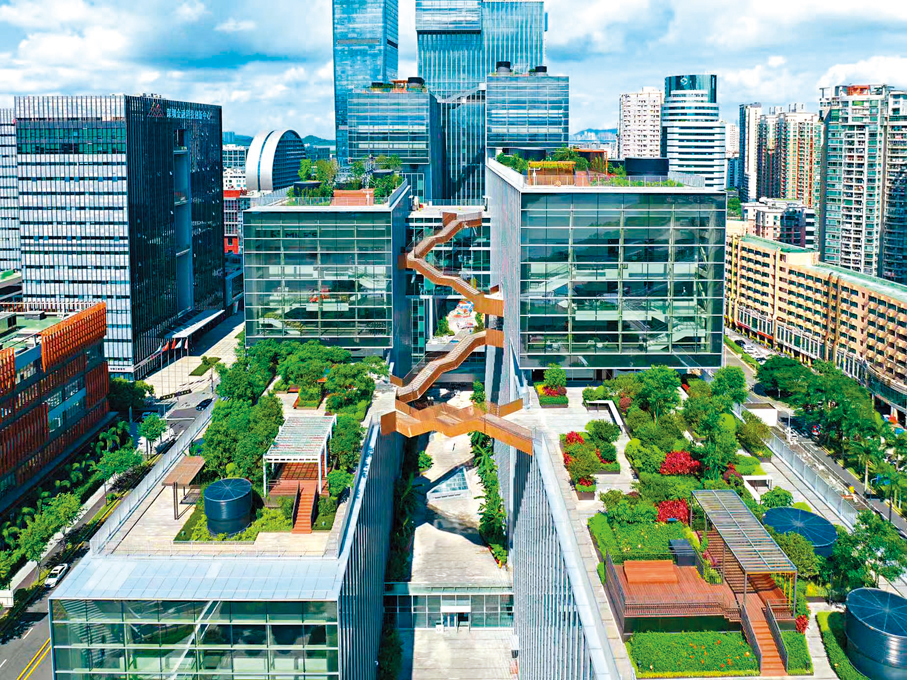 ◆不同主題的屋頂花園，為科研人員公餘時營造碰撞科創思維、舒適放鬆的「屋頂樂園」。