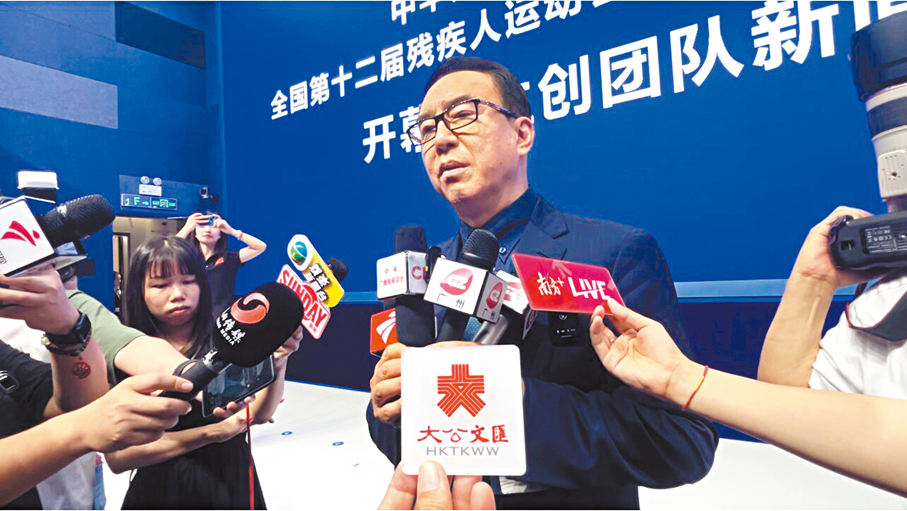 ◆十五運總導演郎昆。 香港文匯報記者敖敏輝 攝