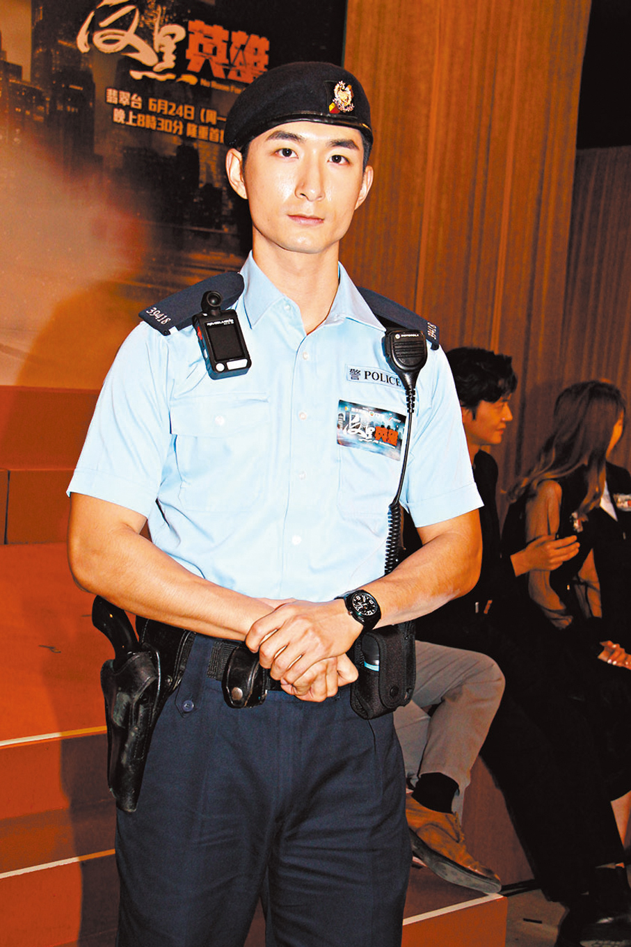 ◆為演好警察角色，張馳豪刻意操肌。