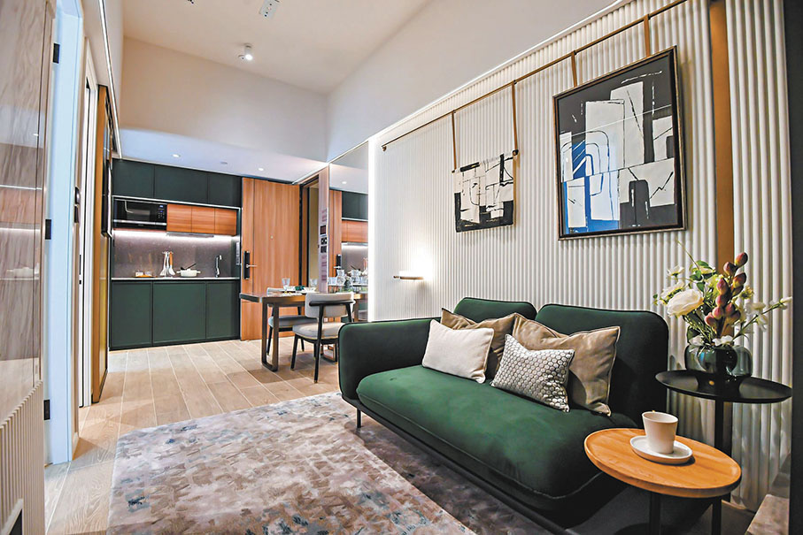 ◆西營盤尚逸有望成為下半年頭炮開售新盤。圖為該盤兩房示範單位。 資料圖片