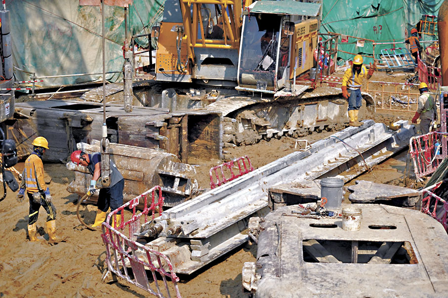 ◆去年24宗致命工業意外當中，20宗屬建造業。圖為一建築地盤。 資料圖片