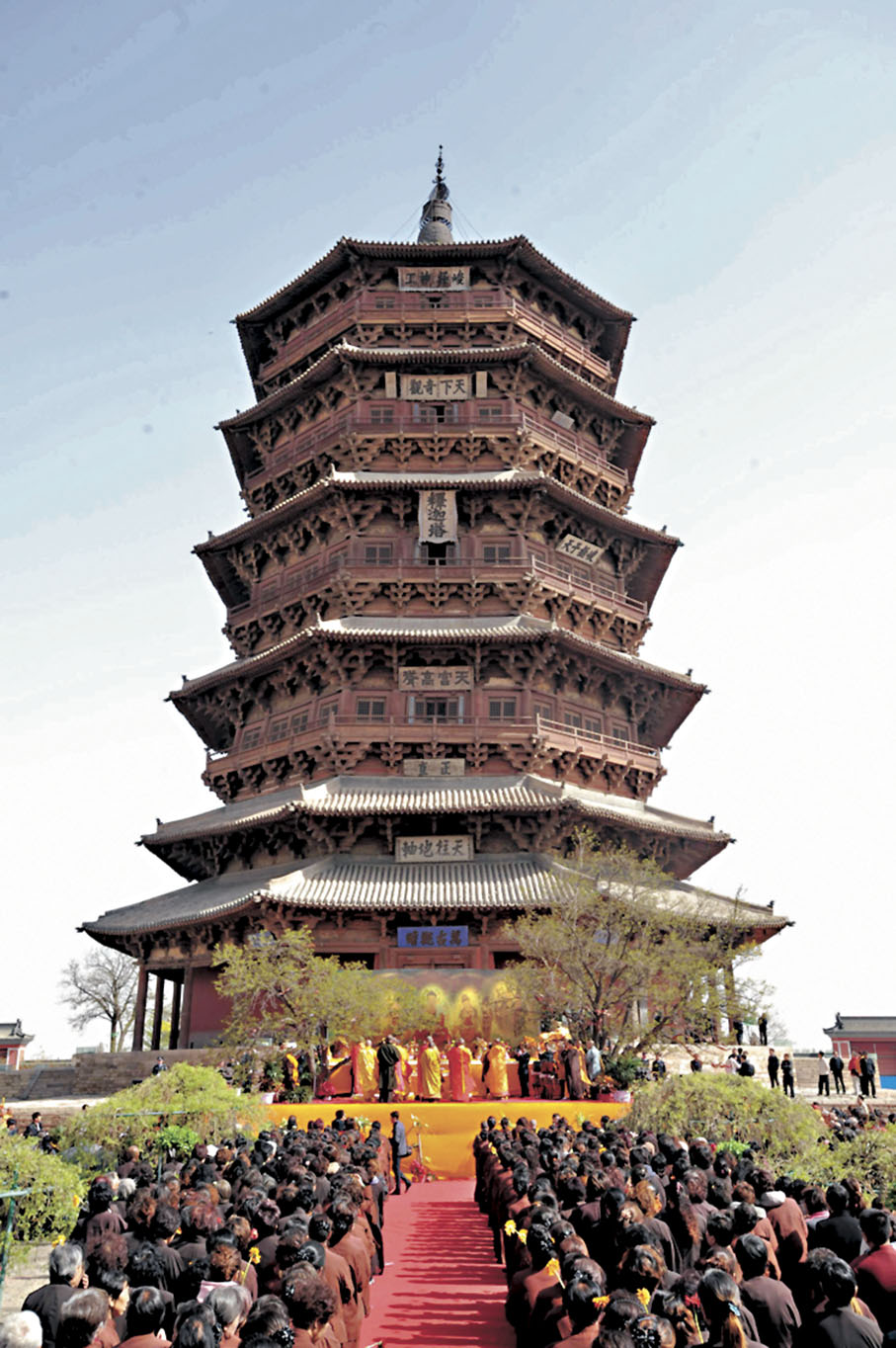 ◆ 山西的應縣木塔是世界最古老的木塔。 資料圖片