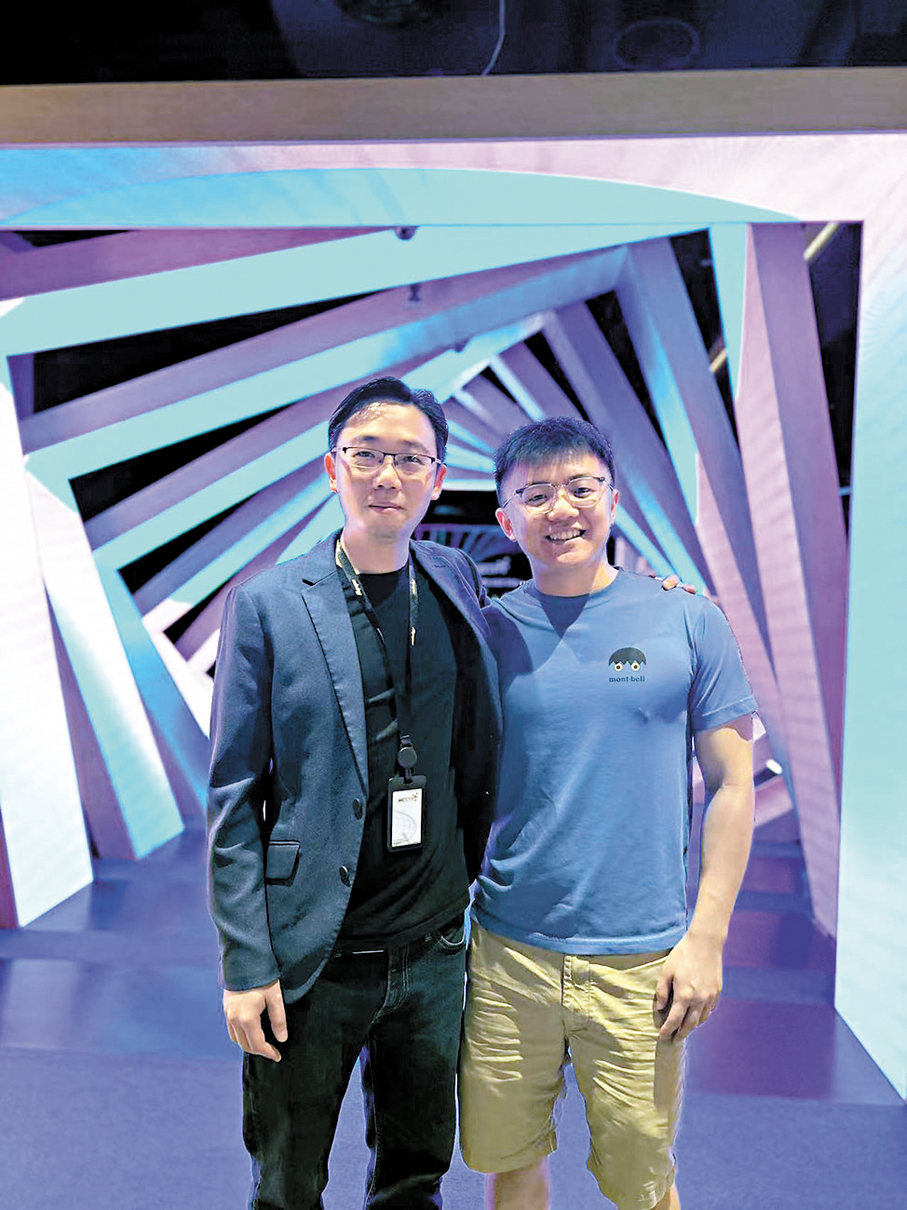 ◆Reunite Limited 首席執行官張淦（左）及其設計師。