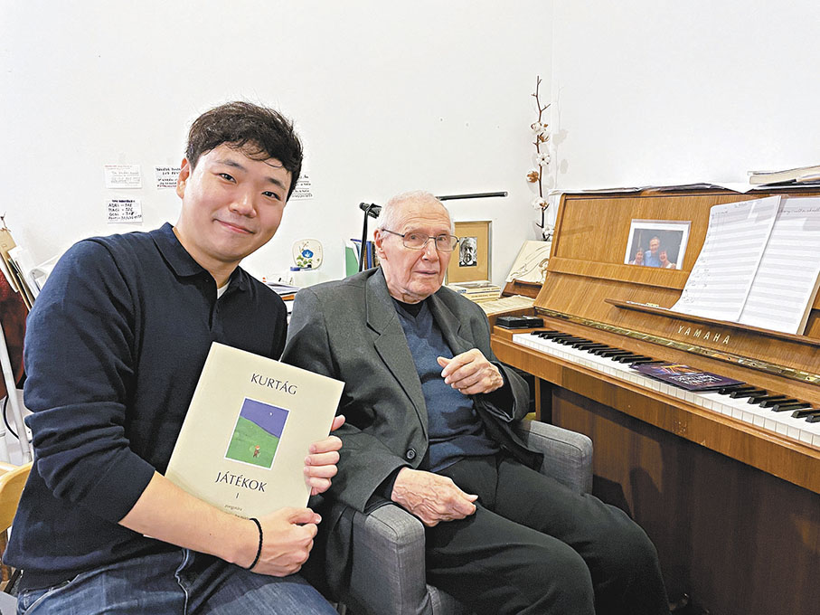 ◆韓智浩受到知名作曲家György Kurtág賞識。 受訪者供圖