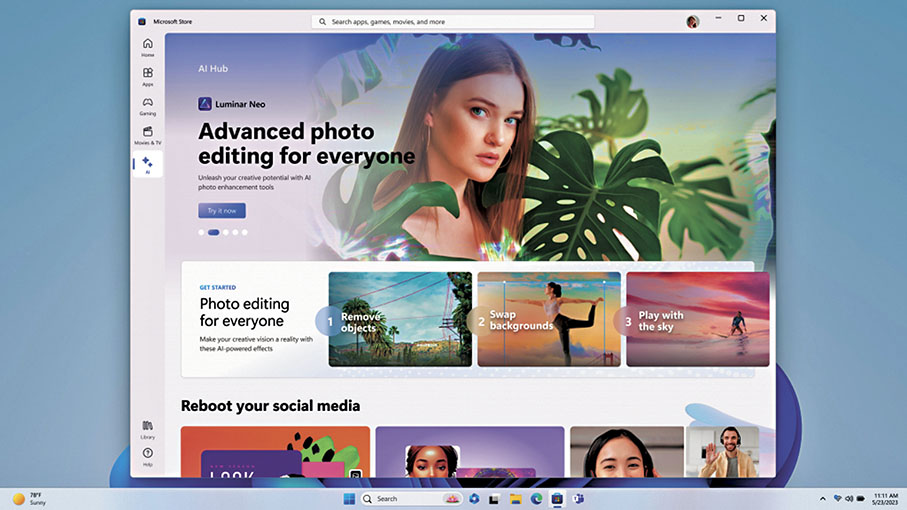 ◆特區政府昨日就《版權與人工智能公眾諮詢文件》展開公眾諮詢。知識產權署解釋，由AI生成的電腦作品版權問題，目前尚無國際明確規定或權威案例可參考。圖為早前微軟推出的生成式AI工具。 資料圖片