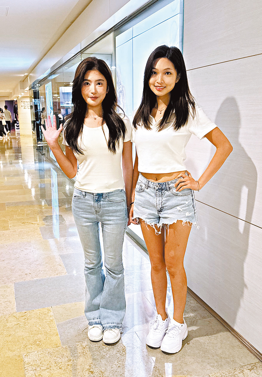 ◆陳甜甜(左) 和莊曉婷變髮前後變化不算大。