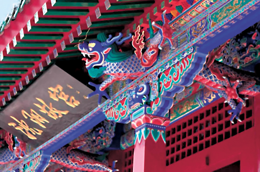 ◆瀋陽故宮大清門外檐彩畫。