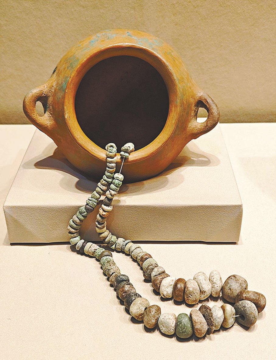 ◆「美麗的雨水」祭祀串珠與陶瓶（公元1325-1521年，阿茲特克文化）