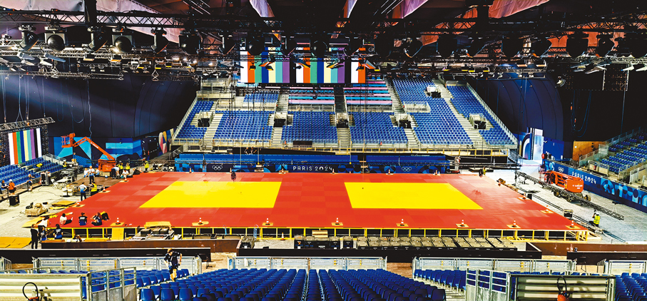 ◆巴黎戰神廣場的柔道比賽場地。   香港文匯報濟南傳真