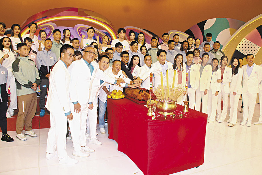 ◆TVB 2024巴黎奧運直播基地啟動暨拜神儀式昨日舉行。