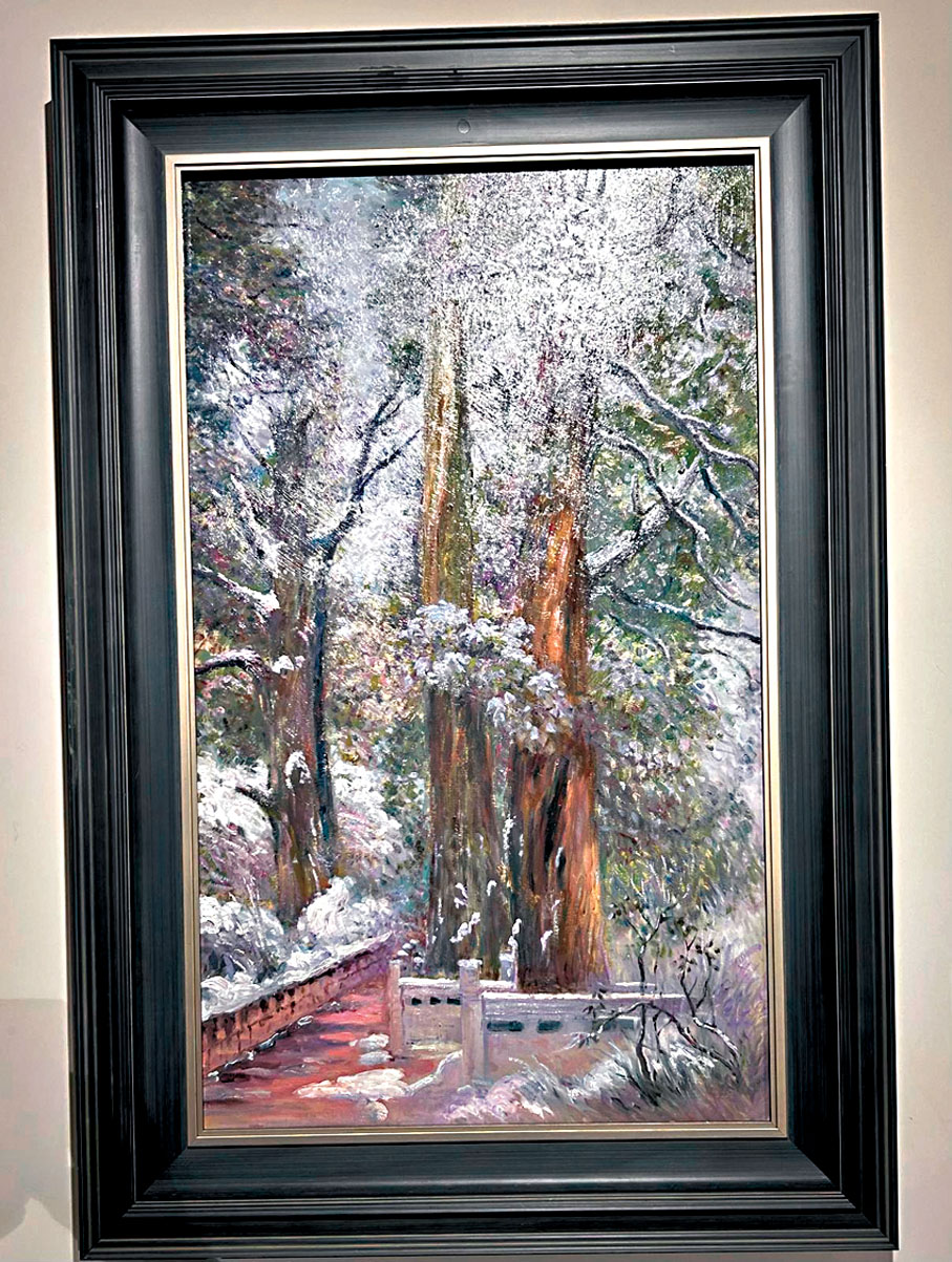 ◆《劍閣柏雪天》。 作者供圖