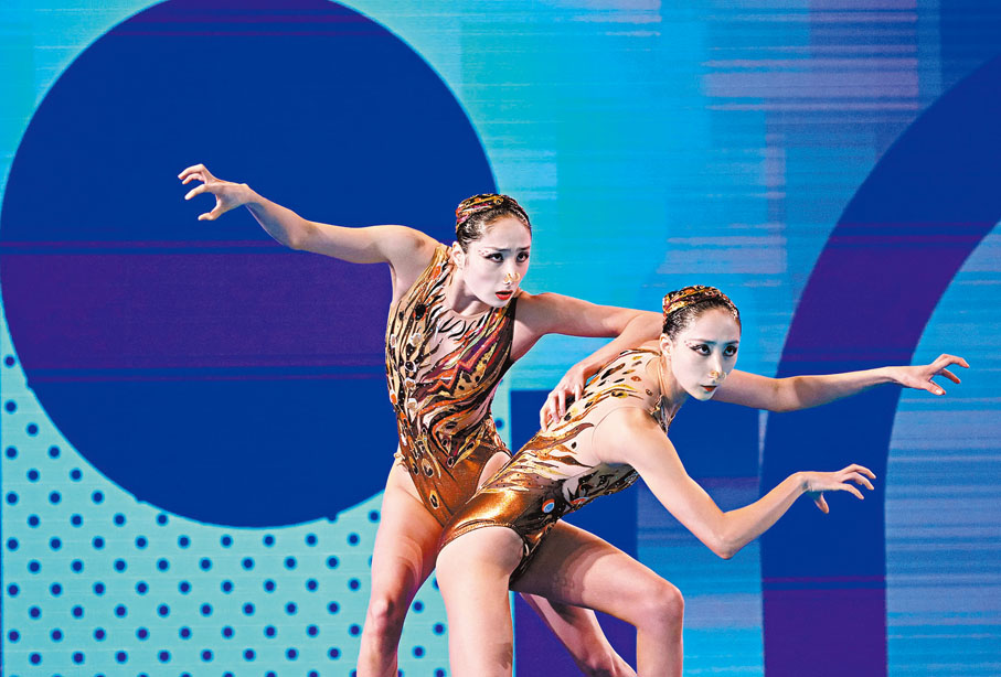 ◆王柳懿/王芊懿在花樣游泳雙人項目中創造歷史。  資料圖片