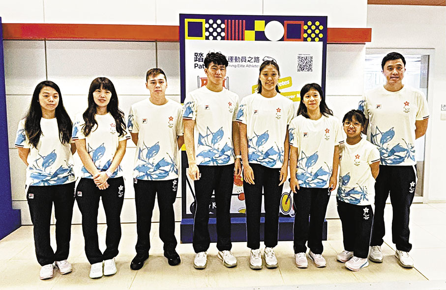 ◆陳睿琳（右四）期望在今屆巴黎殘奧衝擊金牌。