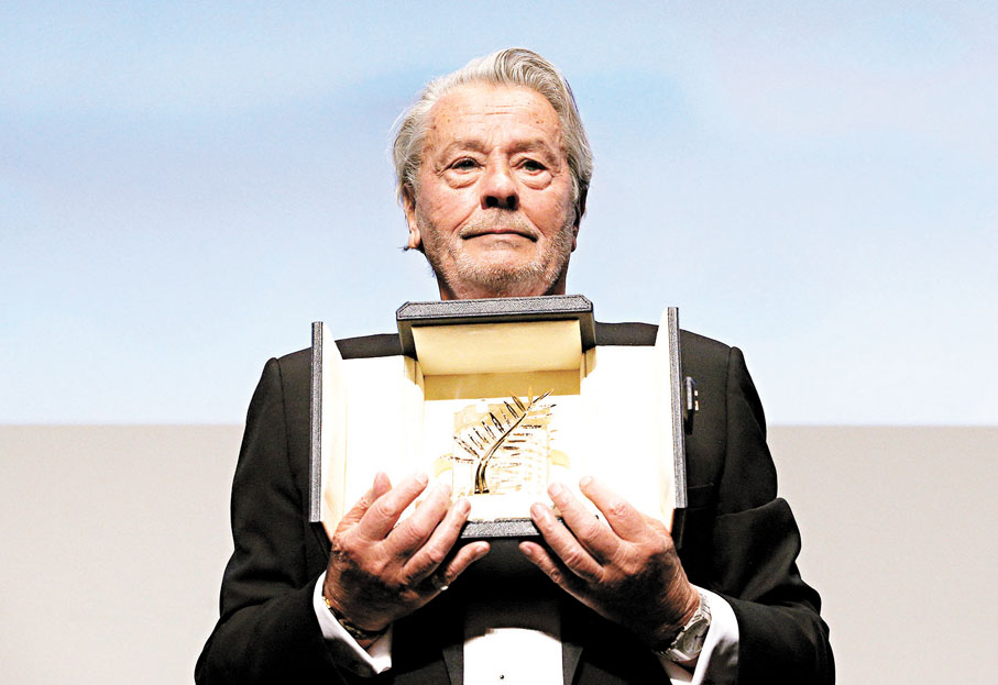 ◆阿倫狄龍曾獲康城電影節榮譽金棕櫚獎。  路透社