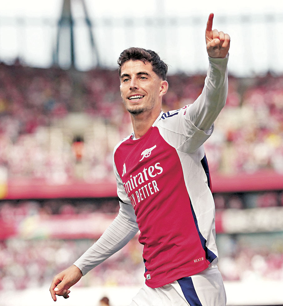 ◆夏維斯在擊敗狼隊的比賽中，為阿仙奴貢獻了一入球一助攻，表現可圈可點。  法新社