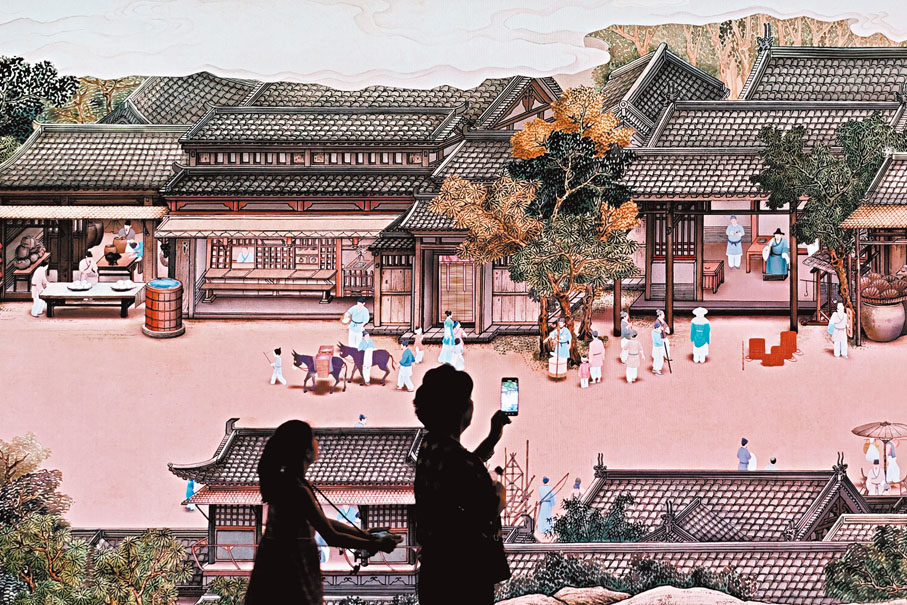 ◆觀眾打卡展覽。