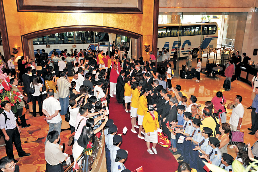 ◆酒店員工曾接待2008年北京奧運國家隊健兒入住。 受訪者供圖