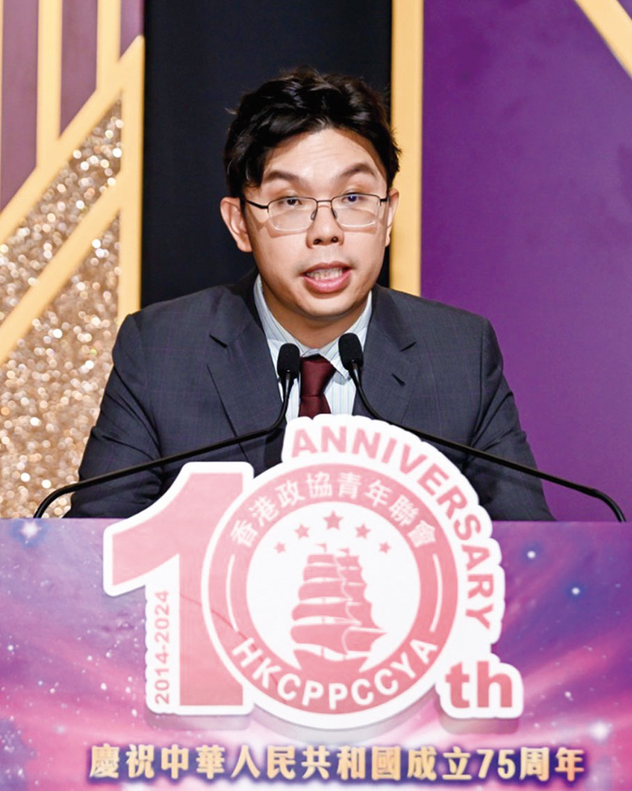 ◆第六屆執委會主席沈慧林致辭。