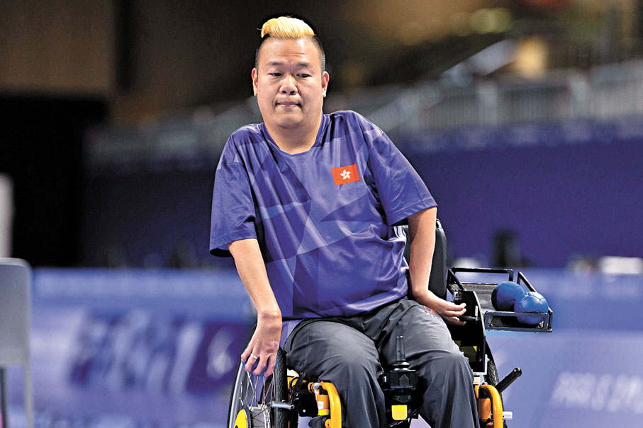 ◆梁育榮希望在雙人賽衝金。 中國香港殘疾人奧委會圖片