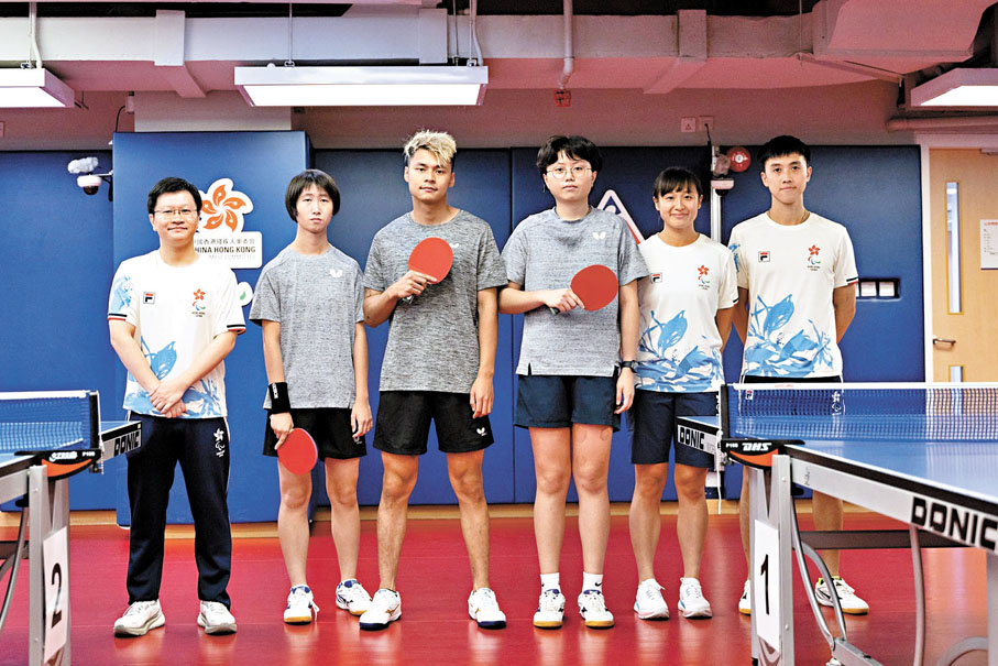 ◆乒乓球多位選手有力爭取獎牌。中國香港殘疾人奧委會圖片