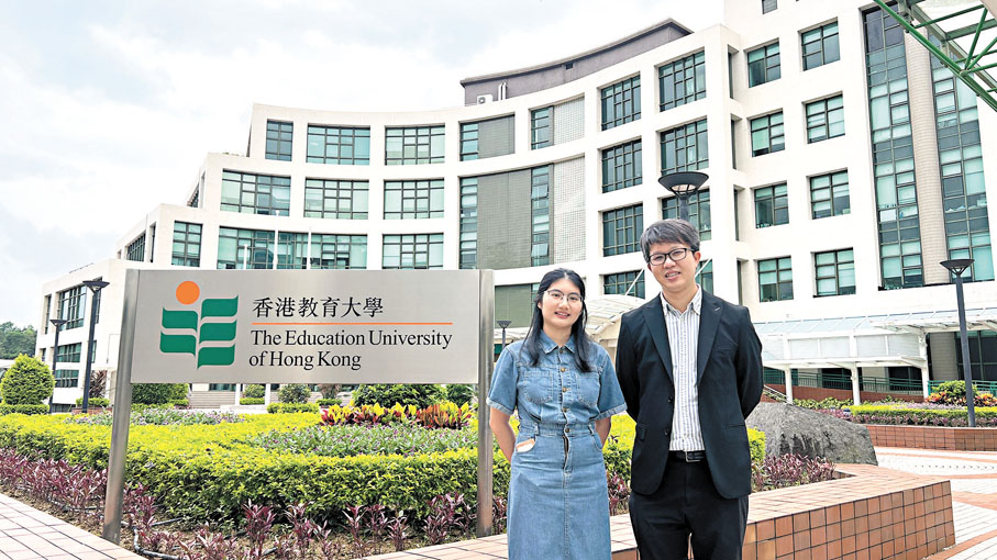 ◆楊志豪（右）和江姍霖分享內地新生適應大學生活動的普遍挑戰，以及大學的一系列支援方法。香港文匯報記者姜嘉軒  攝