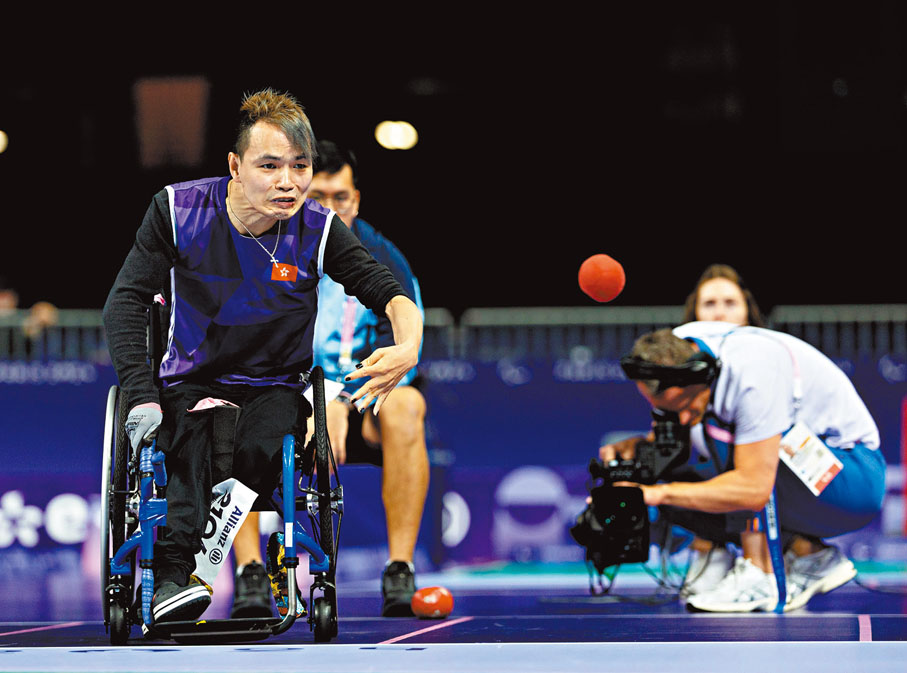 ◆龍子健在比賽中。  中國香港殘疾人奧委會圖片