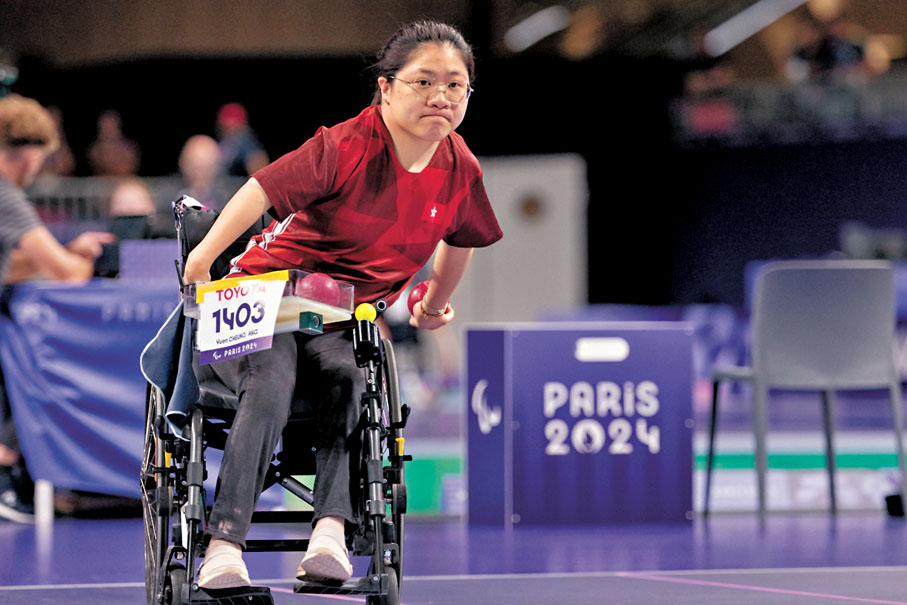 ◆張沅在比賽中。  中國香港殘疾人奧委會圖片