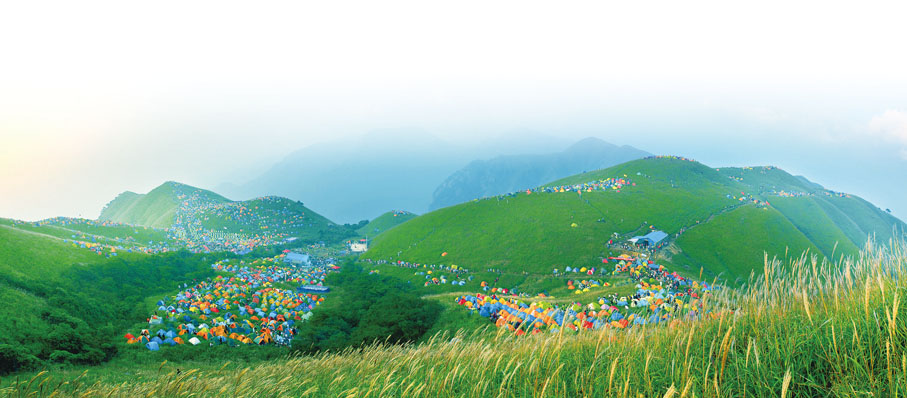 ◆ 萍鄉武功山，「雲中草原，戶外天堂」。