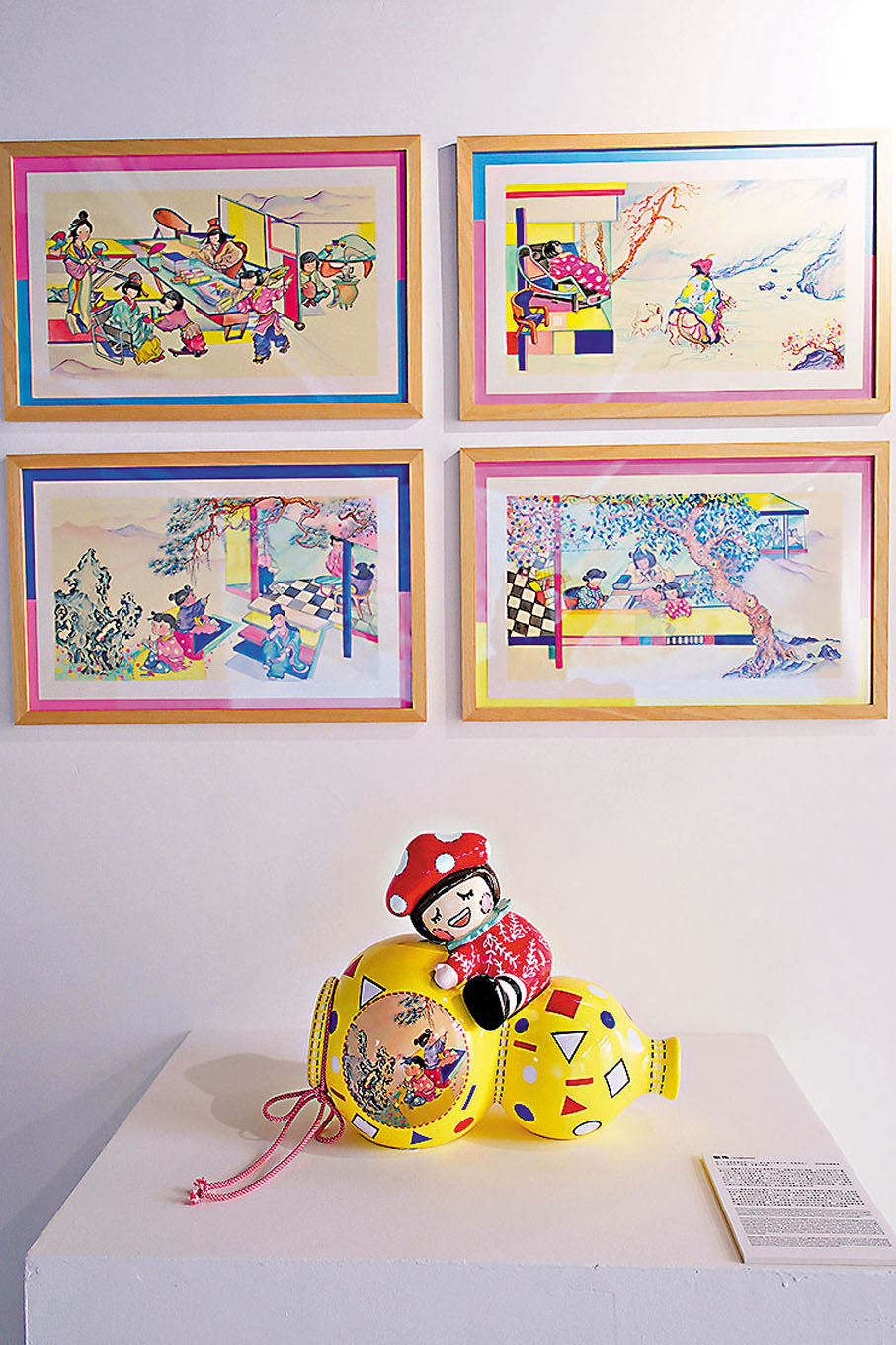 ◆作品將過往的Art-toy雕塑經驗與古典水墨風格相融合。