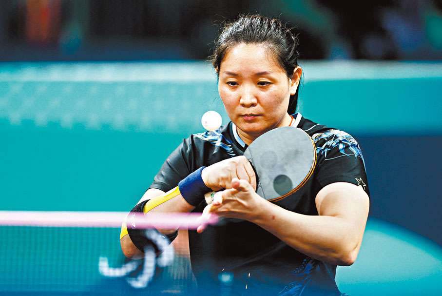 ◆張變在比賽中。 路透社