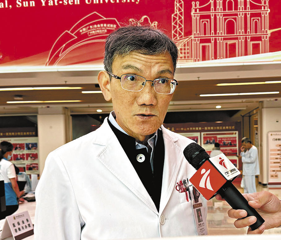 ◆中山一院南沙院區執行院長周燦權教授。 香港文匯報記者盧靜怡 攝