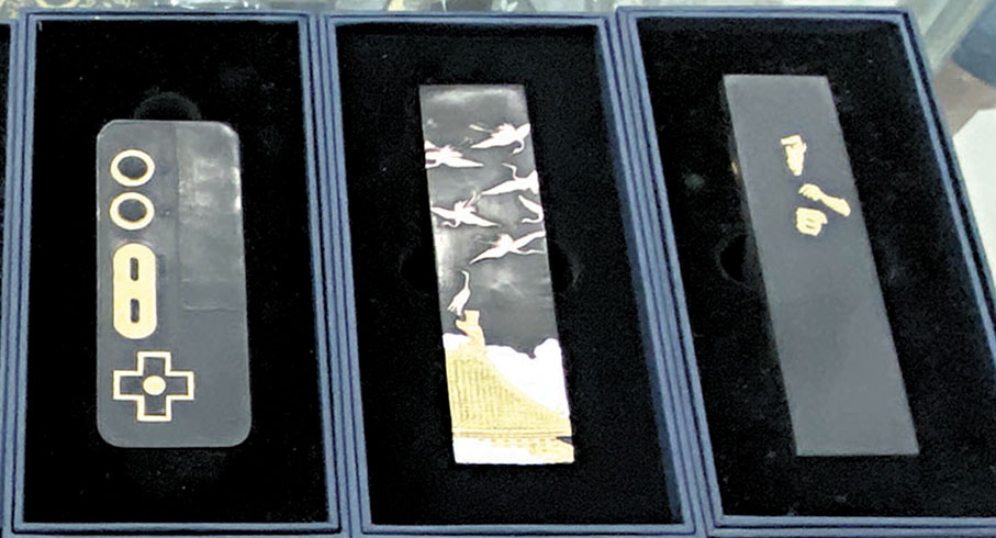 ●項頌的潮流徽墨作品題材多元。 記者趙臣  攝