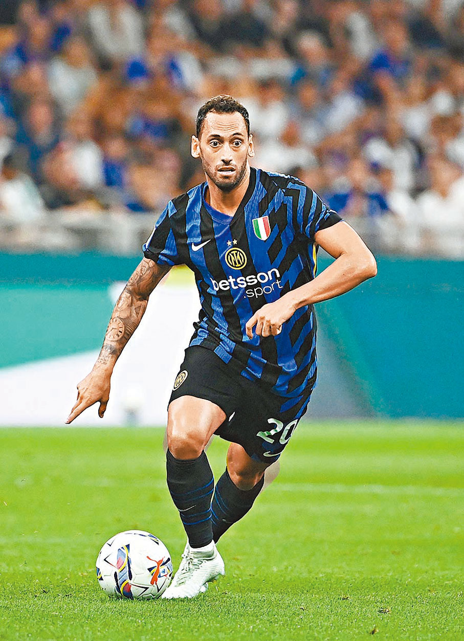 ●查漢奴古休息充足，幫助國米應付這場硬仗。資料圖片