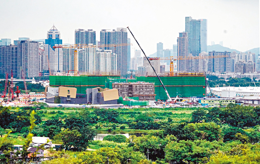 ●香港北部都會區新田/落馬洲一帶的用地。 香港文匯報記者曾興偉  攝