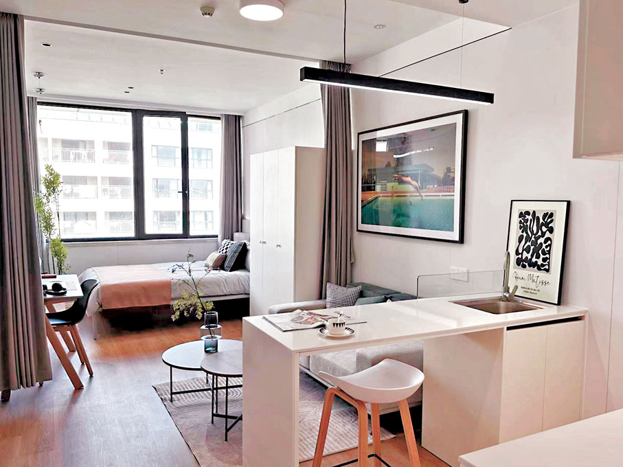 ●自如與北科建將存量辦公樓改造成保障性租賃住房項目。香港文匯報記者孔雯瓊  攝